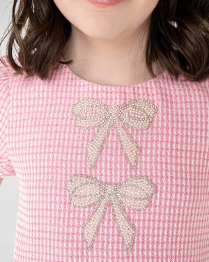 Твидовое платье Farrah для девочки с бантами из драгоценных камней, размеры 7–16 Zoe