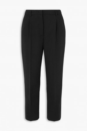 Укороченные брюки прямого кроя из эластичной шерсти PRADA, черный Prada