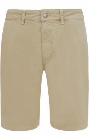 Хлопковые шорты с карманами 7 For All Mankind. Цвет: бежевый