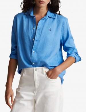 Льняная рубашка Ralph Lauren, светло-синий Polo Lauren