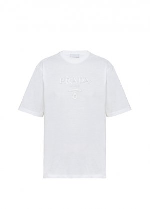 Хлопковая футболка Prada
