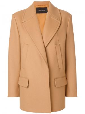 Укороченное пальто Cédric Charlier. Цвет: коричневый