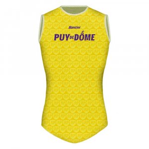 Базовый слой без рукавов Tour De France Official Puy Dome 2023, желтый Santini