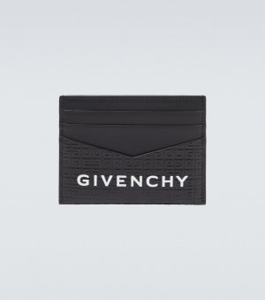 Кожаный визитница с логотипом , черный Givenchy