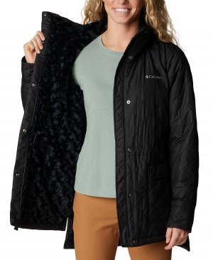 Женское стеганое пуховое пальто copper crest , черный Columbia