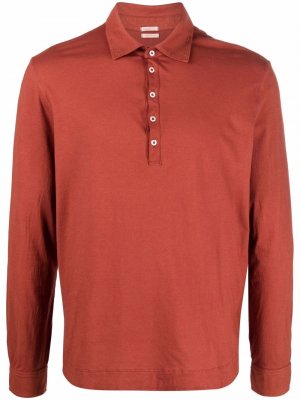 Рубашка поло с длинными рукавами Massimo Alba. Цвет: оранжевый