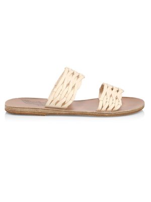 Плетеные кожаные сандалии Melia , цвет Off White Ancient Greek Sandals