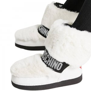 Дутики Love Moschino Fluffy, белый/черный