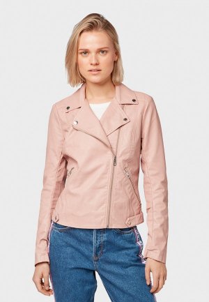 Куртка кожаная Tom Tailor Denim. Цвет: розовый