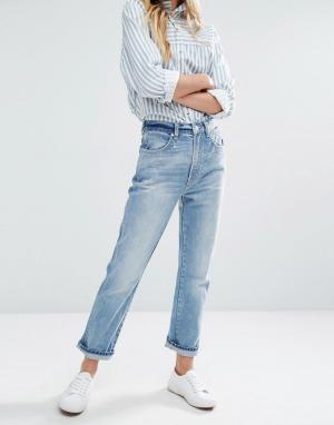 Прямые джинсы в винтажном стиле Original Rollas. Цвет: синий