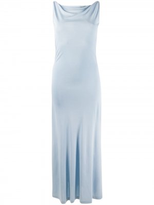 Платье из джерси с драпировкой M Missoni. Цвет: синий