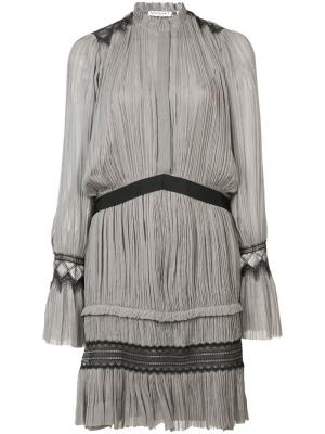 Короткие плиссированное платье Vionnet. Цвет: серый
