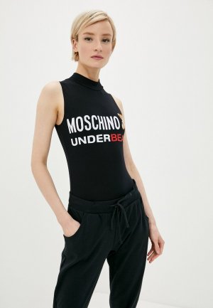 Боди домашнее Moschino Underwear. Цвет: черный