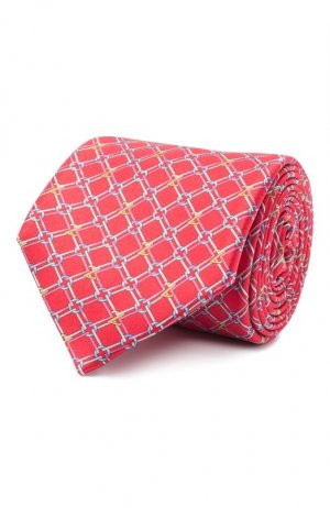Шелковый галстук Zilli. Цвет: красный