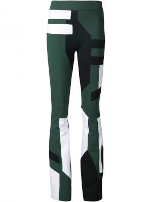 Спортивные брюки с панельным дизайном Anne Sofie Madsen. Цвет: зелёный