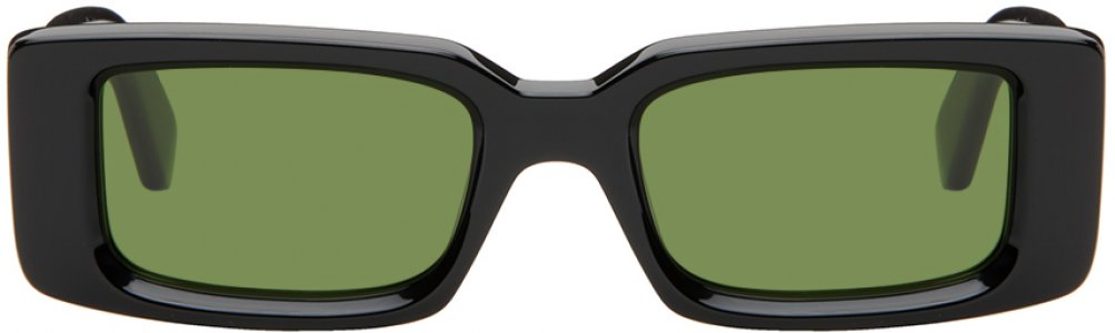 Черные солнцезащитные очки Arthur , цвет Black/Green Off-White