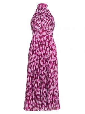 Шифоновое платье миди с цветочным принтом Lauren Halter Ml Monique Lhuillier, цвет floral shadow Lhuillier