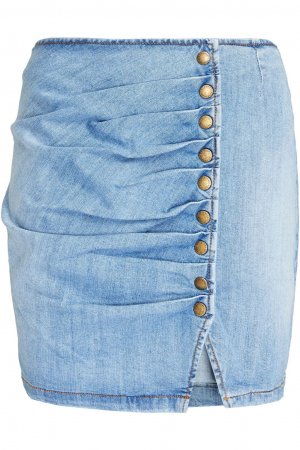 Джинсовая мини-юбка со сборками RETROFÊTE, синий Retrofête
