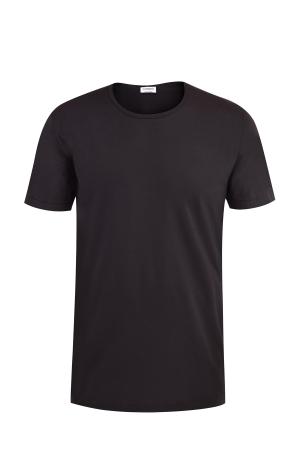 Минималистичная футболка из дышащего хлопка джерси ZIMMERLI. Цвет: черный