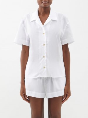 Пижамная рубашка из хлопка прага , белый Asceno