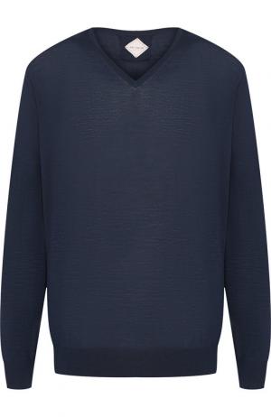 Шерстяной пуловер тонкой вязки Pal Zileri. Цвет: синий