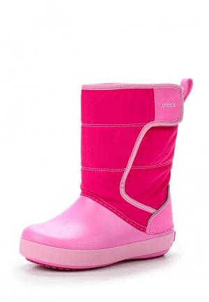 Дутики Crocs LodgePoint Snow Boot K. Цвет: розовый