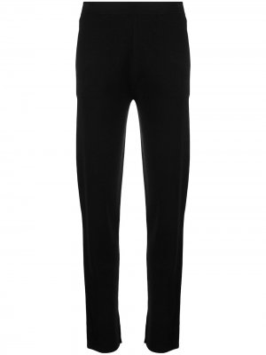 Трикотажные брюки Milano с разрезом сбоку Sminfinity. Цвет: черный