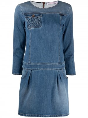 Джинсовое платье мини с карманами See by Chloé. Цвет: синий