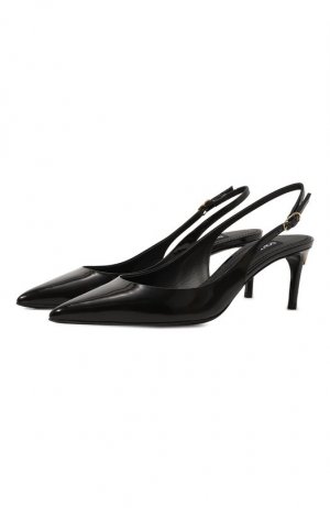 Кожаные туфли Cardinale Dolce & Gabbana. Цвет: чёрный
