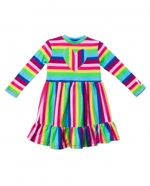 Платье для девочки с разноцветными полосками AGATHA RUIZ DE LA PRADA, мультиколор Prada