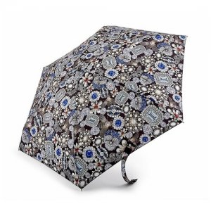 Мини-зонт, серый, мультиколор FULTON. Цвет: серый