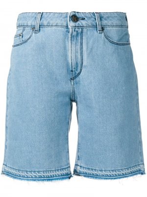 Джинсовые шорты по колено Karl Lagerfeld. Цвет: синий