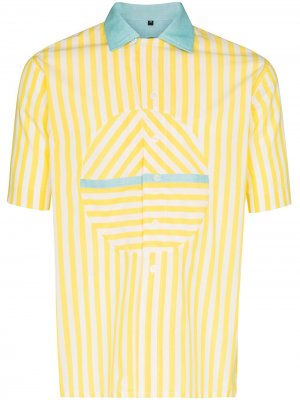 Рубашка Solerie со вставкой MAKE. Цвет: желтый