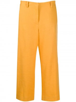 Укороченные брюки палаццо Eleventy. Цвет: желтый