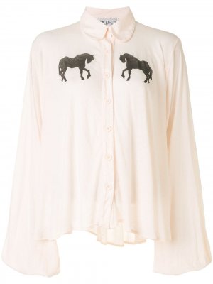 Блузка с принтом Wildfox. Цвет: белый