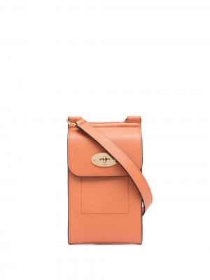 Мини-сумка через плечо Antony Mulberry. Цвет: оранжевый
