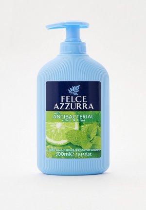 Жидкое мыло Felce Azzurra антибактериальное Мята и Лайм  300 мл.. Цвет: прозрачный