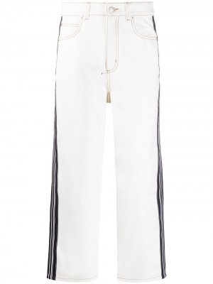 Укороченные джинсы широкого кроя Alexander McQueen. Цвет: белый