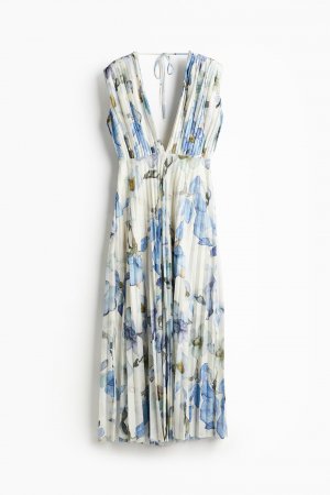 Плиссированное платье из джерси H&M