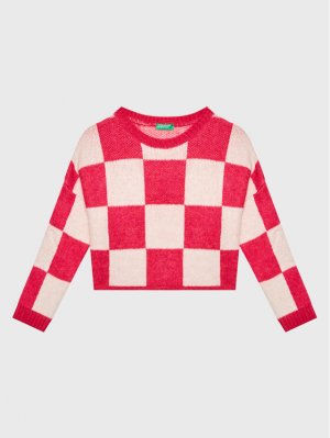 Пуловер свободного кроя , розовый United Colors Of Benetton