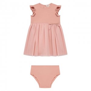 Комплект из платья и шорт Aletta. Цвет: розовый
