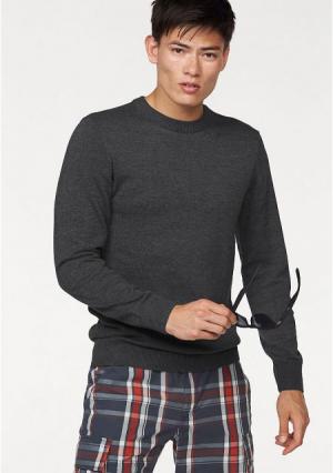Пуловер JOHN DEVIN. Цвет: темно-серый меланжевый