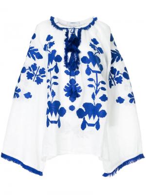 Блузка с вышивкой и кисточками March 11. Цвет: белый