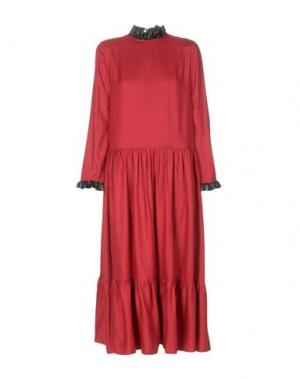 Длинное платье LOVLET. Цвет: кирпично-красный