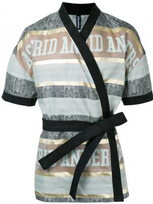 Куртка в стиле кимоно Astrid Andersen. Цвет: коричневый