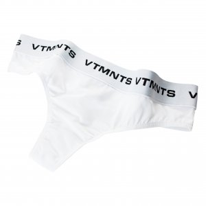 Хлопковые трусы-стринги с логотипом VTMNTS