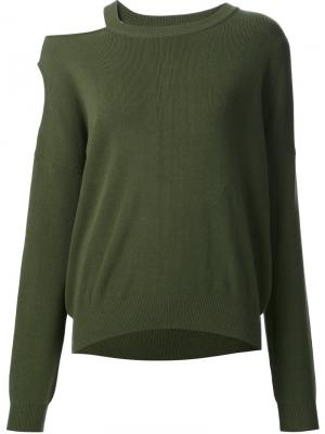 Cut-out shoulder sweatshirt Nomia. Цвет: зелёный