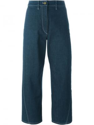 Укороченные брюки Lemaire. Цвет: синий