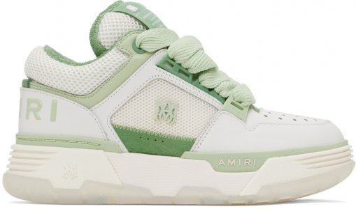 Бело-зеленые кроссовки MA-1 Amiri