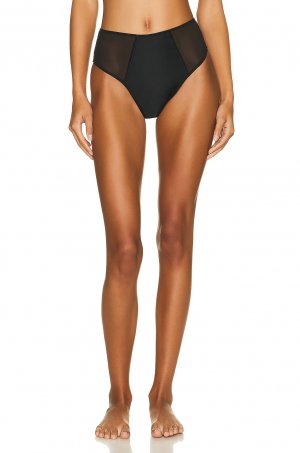 Трусики Stretch Silk High Waist Brief, цвет Jet Black Wolford